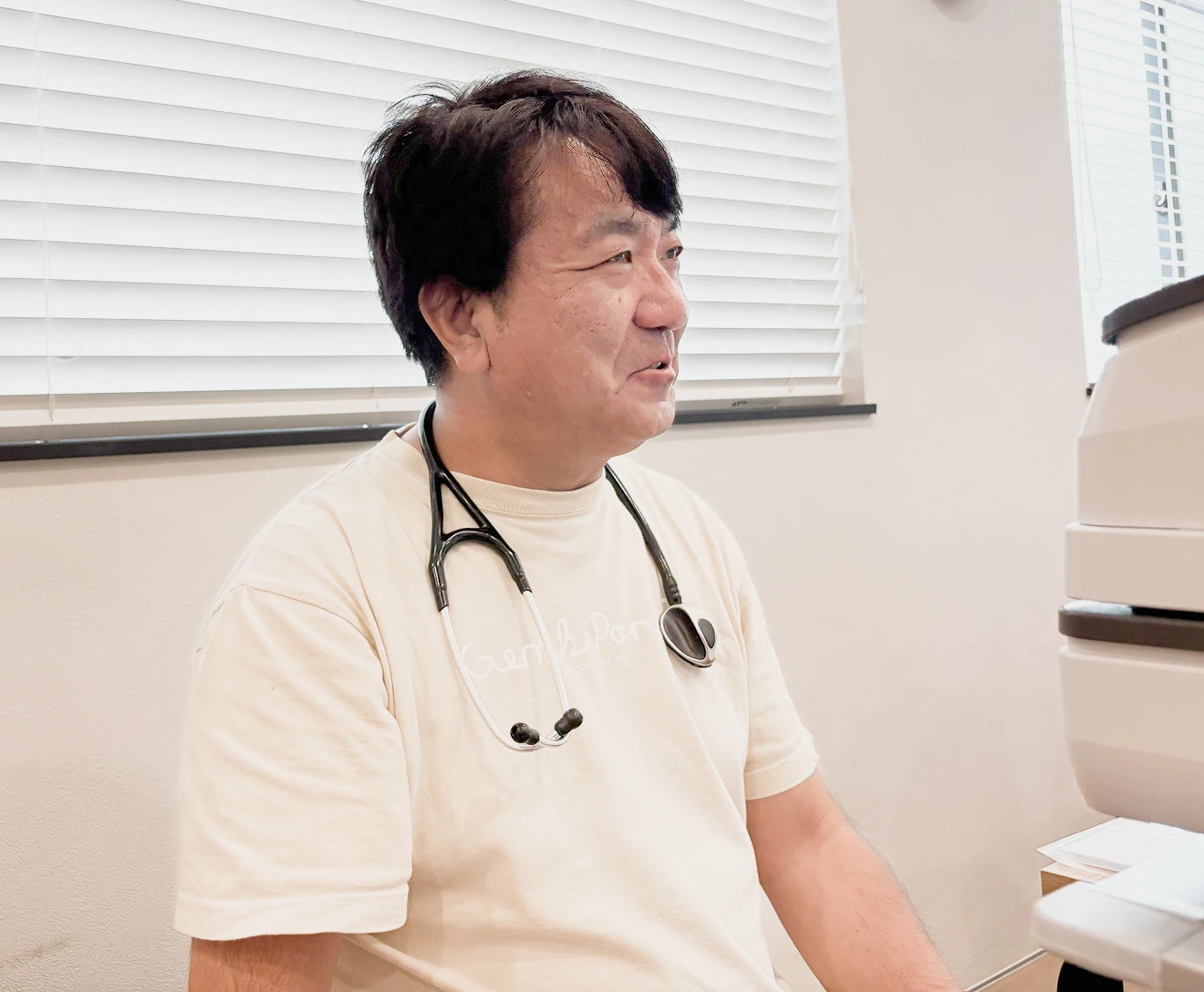 利用者と対話する看護師